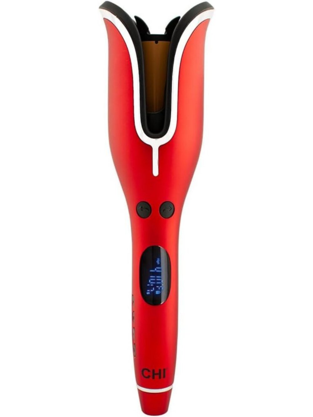 Ceramic Rotating Curling Iron 1" - Spin N Curl for Effortless Waves, Ruby Red